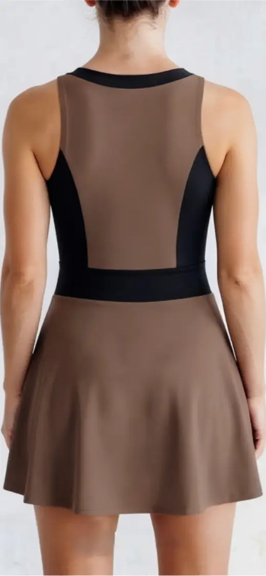 Hera tennis dress, back, ready design activewear by Bali Garment Tailor