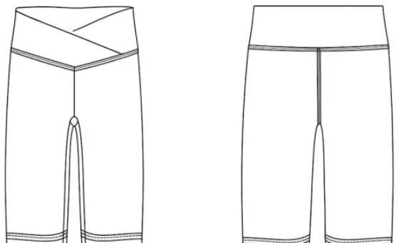 Technical sketch of the Kiky Legging Medium