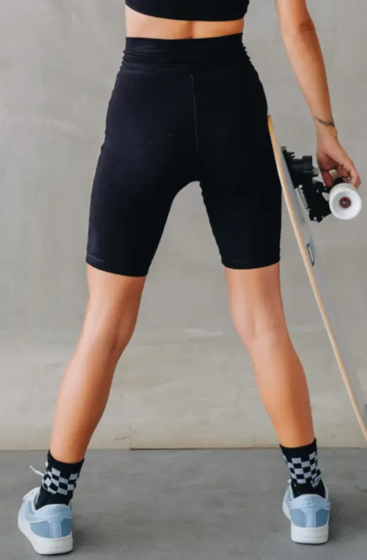 Kiky Legging Short back view, ready design activewear by Bali Garment Tailor