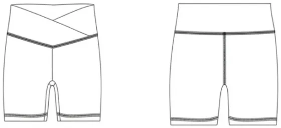 Technical sketch of the Kiky Legging Short
