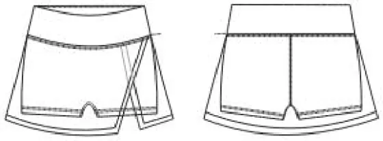 Technical sketch of the Olla Skirt RR 363
