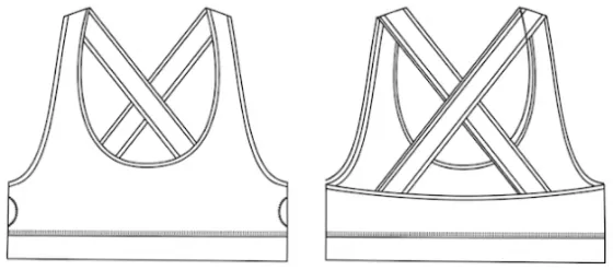 Technical sketch of the Sora Top RR 364