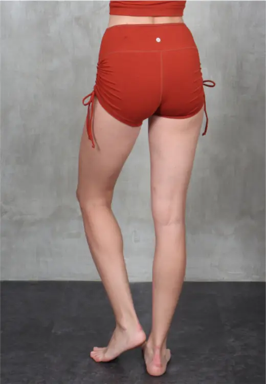 Strappy Shorts back view, ready design activewear by Bali Garment Tailor