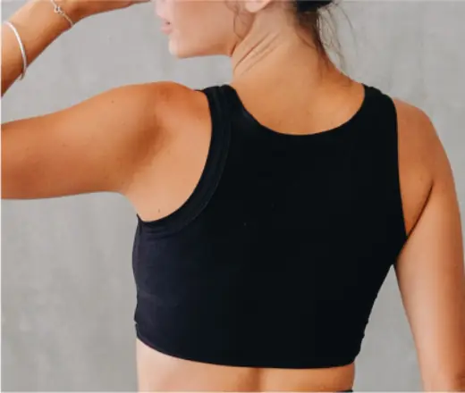 Tunik Top back view, ready design activewear by Bali Garment Tailor