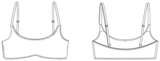 Technical sketch of the Viora Top RR 365