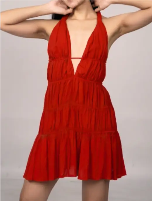 Aghata dress, front, ready design resortwear by Bali Garment Tailor