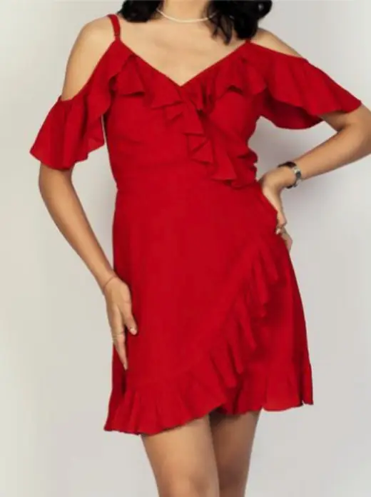 Alicia short dress, front, ready design resortwear by Bali Garment Tailor