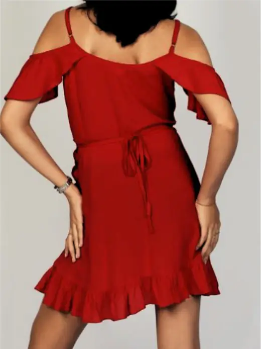 Alicia short dress, back, ready design resortwear by Bali Garment Tailor
