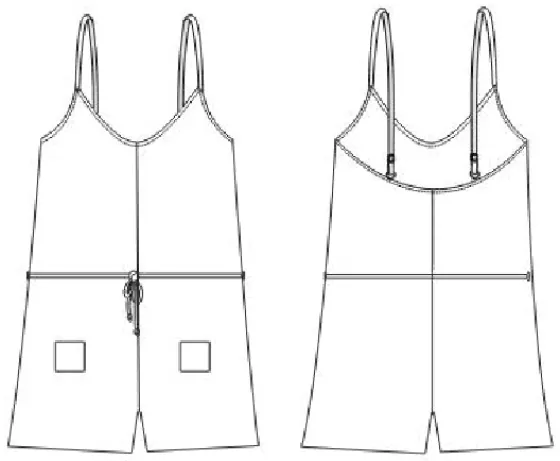 Technical sketch of the Ilona Jumpsuit