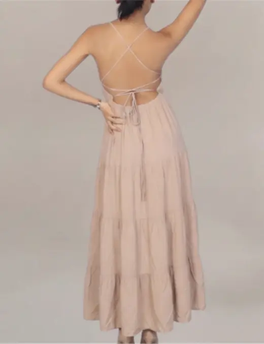 Sanni dress, back, ready design resortwear by Bali Garment Tailor