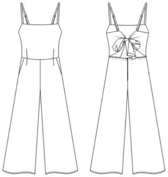 Technical sketch of the Sherly Jumpsuit