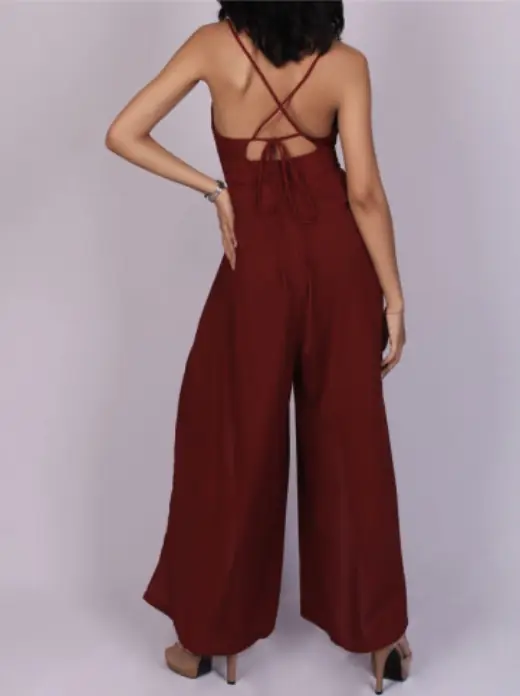 Tracy jumpsuit, back, ready design resortwear by Bali Garment Tailor
