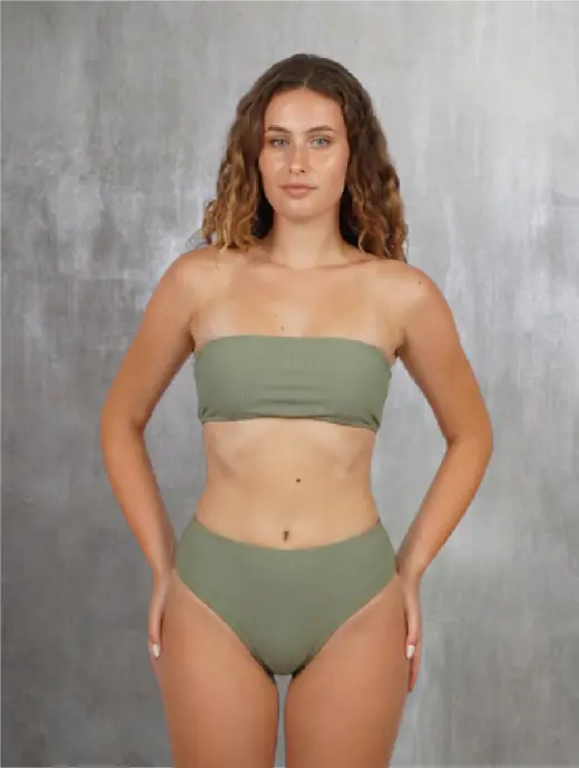 Straples bikini, front, ready design swimwear by Bali Garment Tailor